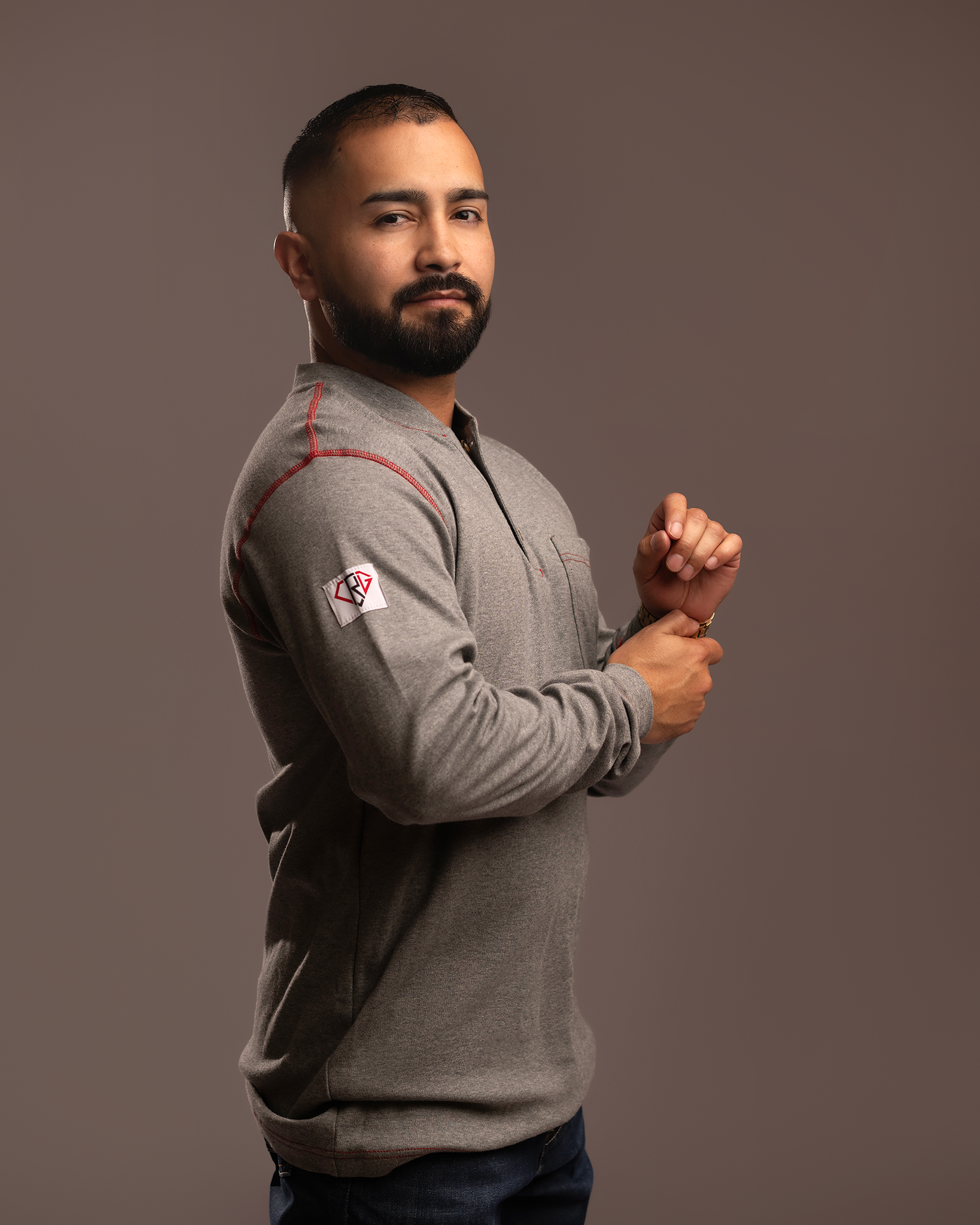 Gray CRG FR Henley