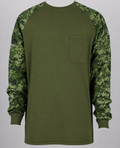 Green Camo Henley FR Shirt