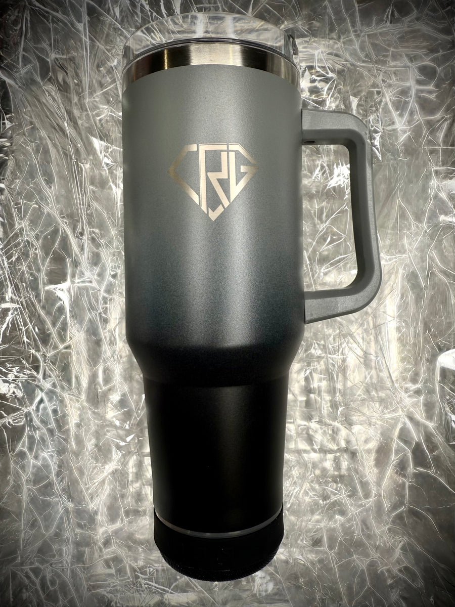 Black 40 oz BLUETOOTH SPEAKER TUMBLER