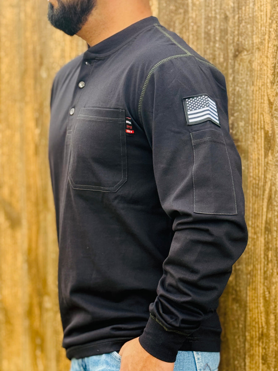 CRG Black Henley FR Shirt