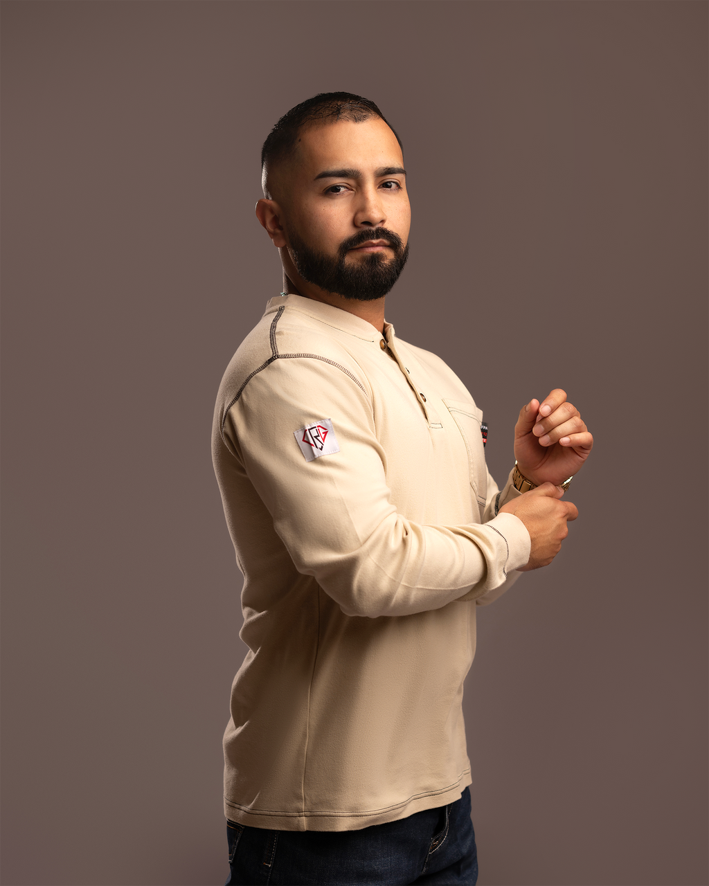 Khaki CRG FR Henley