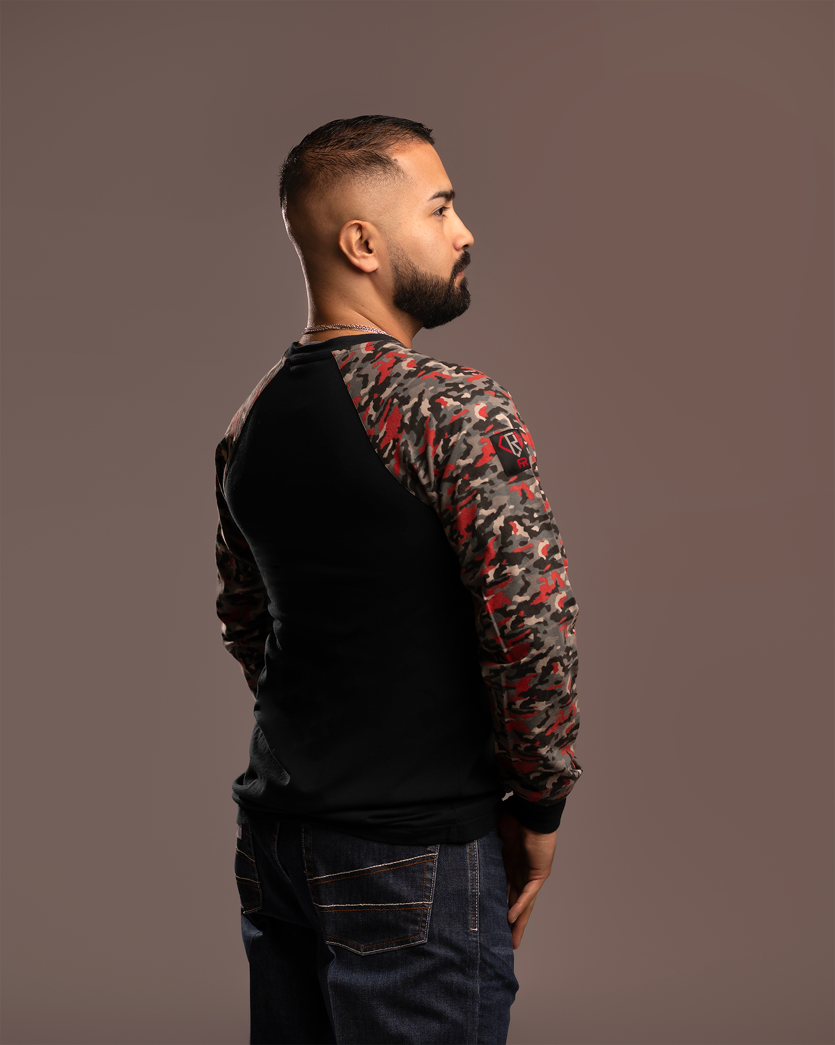 Red Camo Henley FR Shirt