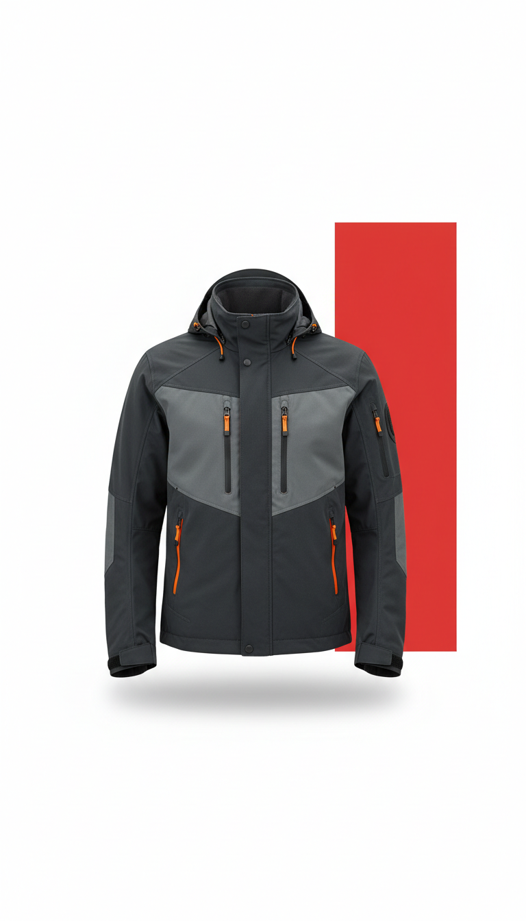 Technical Field Jacket With Utility Pockets
