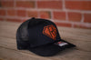 Black Leather Patch Cap